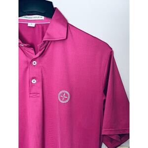 HOLDERNESS & BOURNE PINK PERFORMANCE GOLF POLO SHIRT M OLYMPIA FIELDS CC LOGO